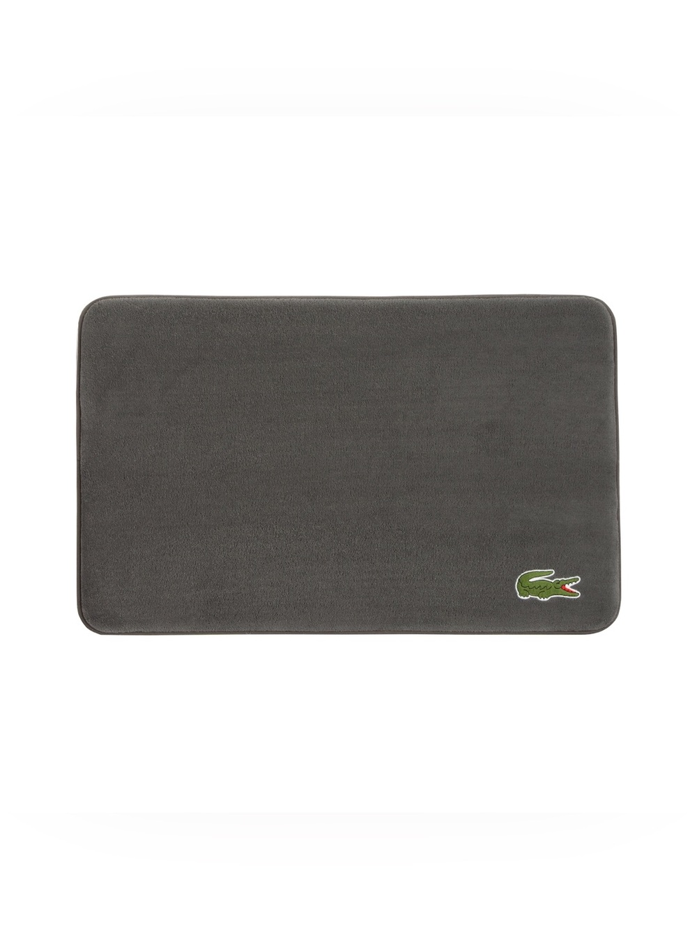 Lacoste Memory Foam Crocodile Bath Mat Rug Gray 19 x 30 Non-Slip Washable Cliff